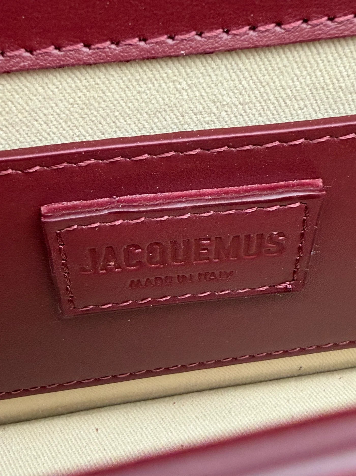 Jacquemus Le Grand Bambino Bordeaux