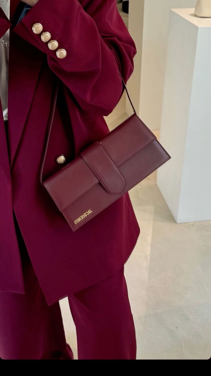 Jacquemus Le Grand Bambino Bordeaux Patent